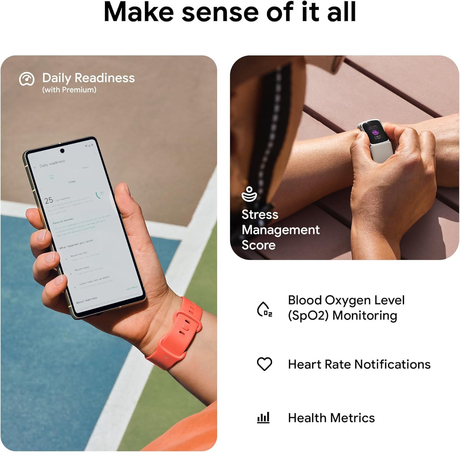 Fitbit Charge 6 Activity Tracker Heart Rate Monitoring, 7 Day Battery, Integrated Google Apps, Maps & Wallet, In Depth Health In